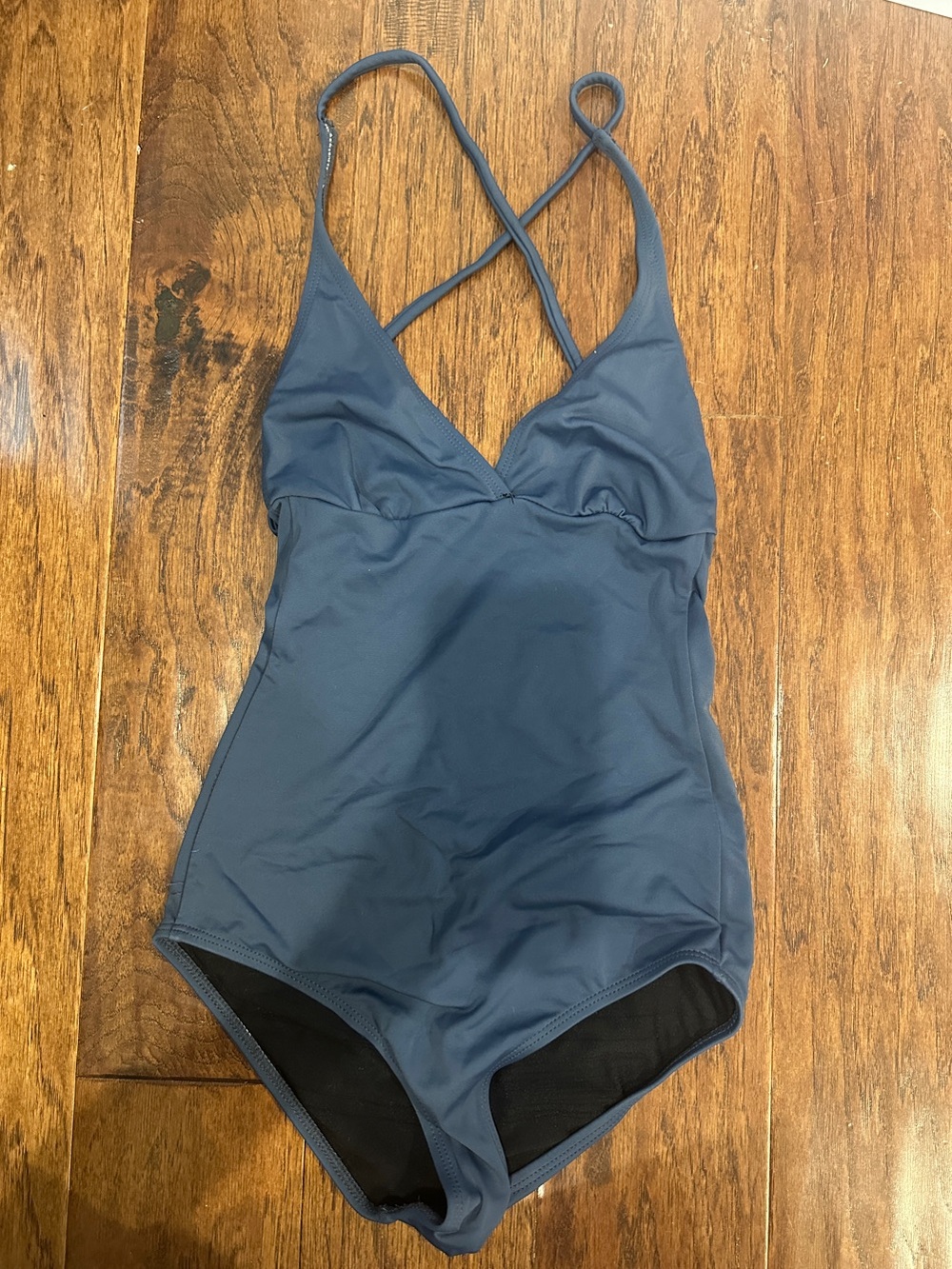 Classic Navy One-Piece Swimsuit with Crisscross Straps